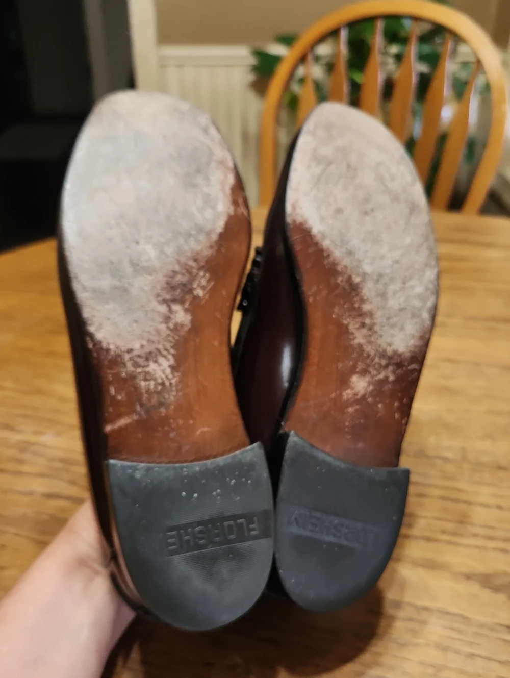 Florsheim Men's Dark Brown Leather Penny Loafers Size 8